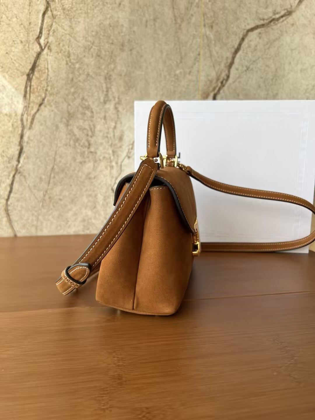 Ce**e teen nino bag in nubuck calfskin 20.5x13x8cm