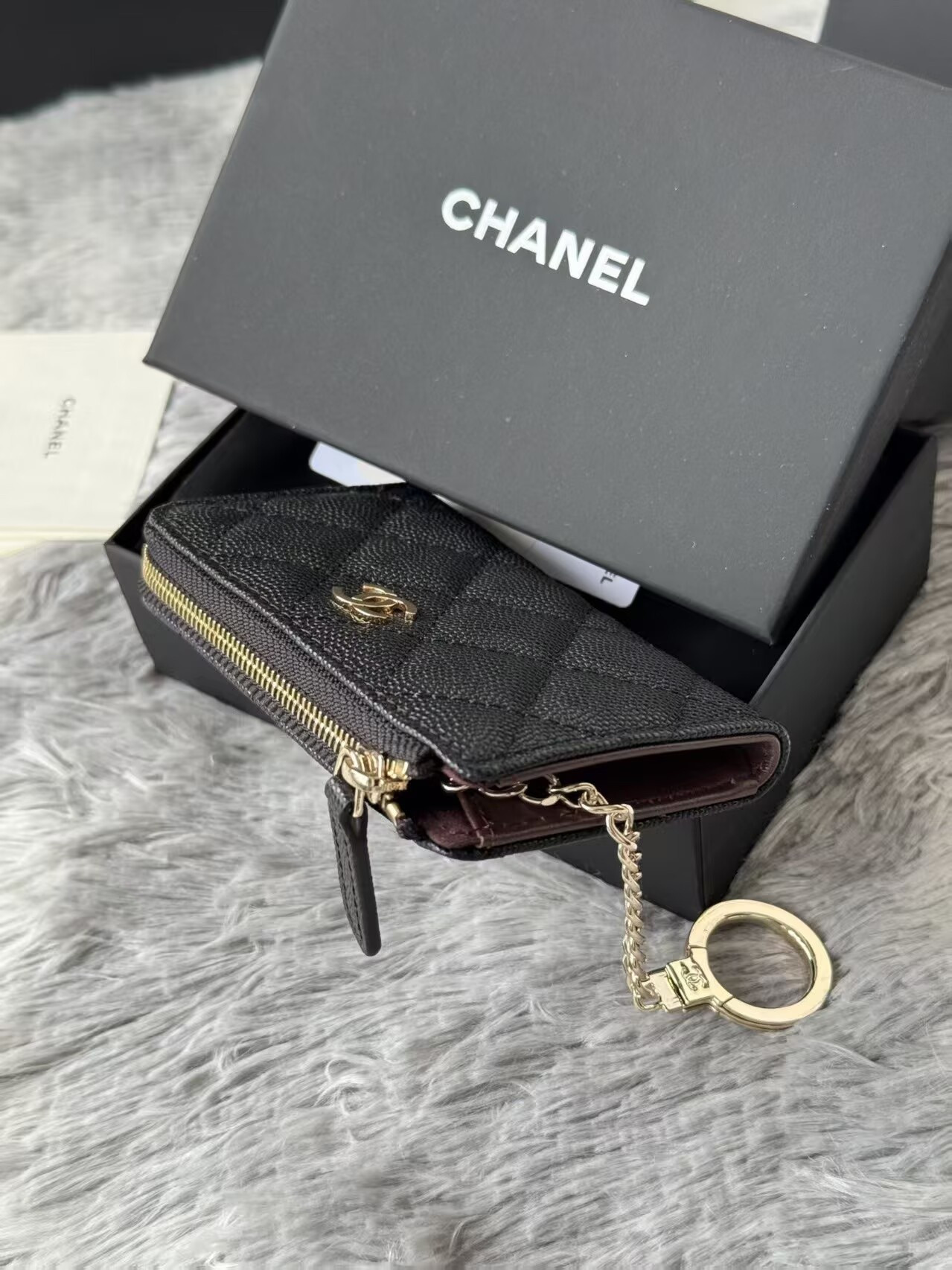 Ch*el card holder 11.5×7.5×1.5cm