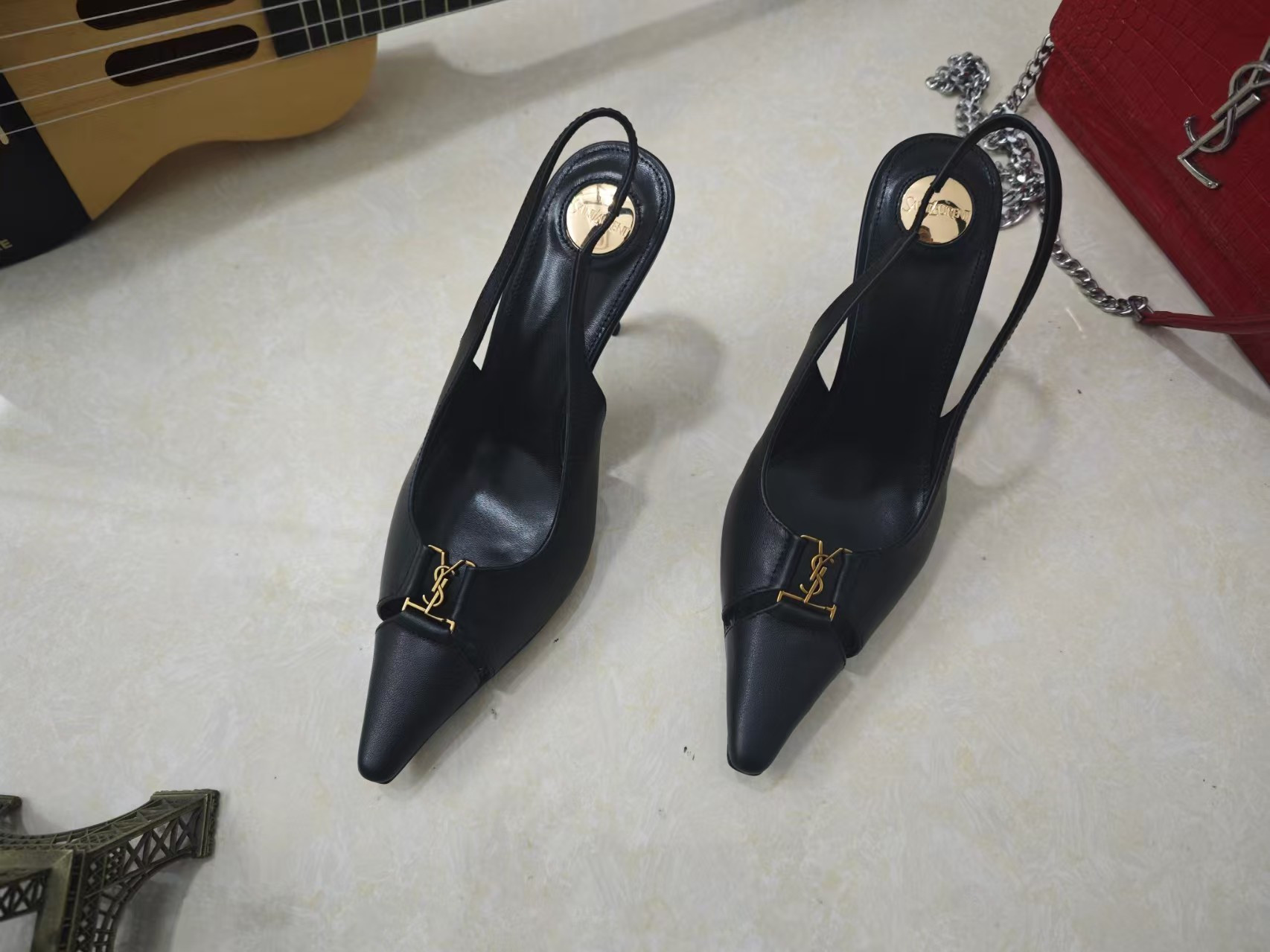 ua y*l Sa**t Lau*nt slingback pumps
