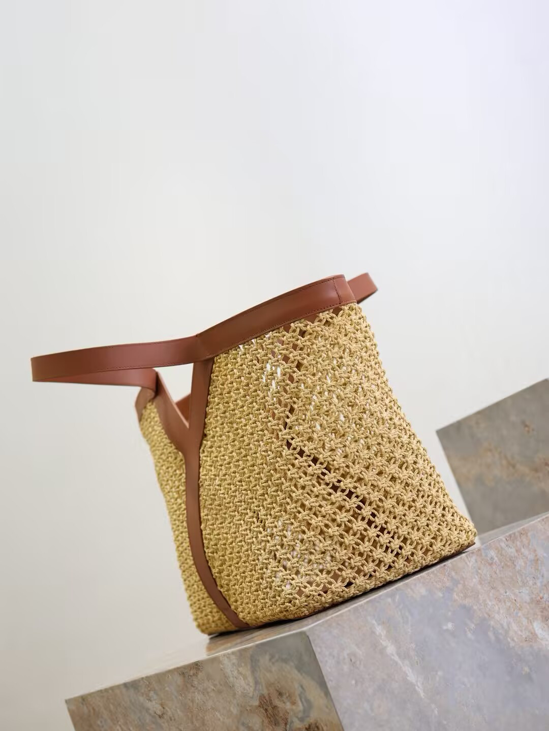 Y*L y-shaped raffia tote bag 50x33x16cm