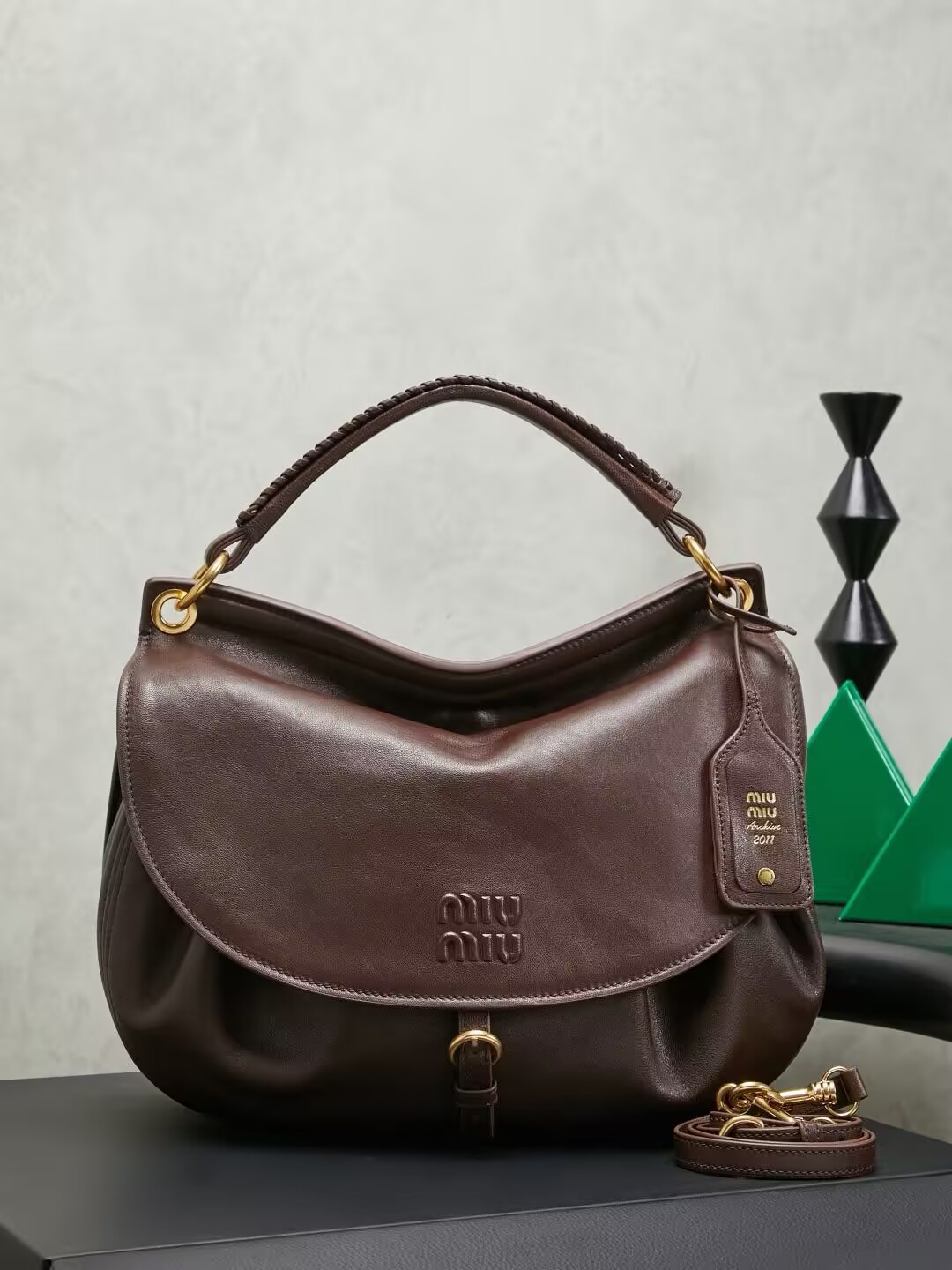 M1v M1v rendez-vous leather bag 33x39.5x15cm