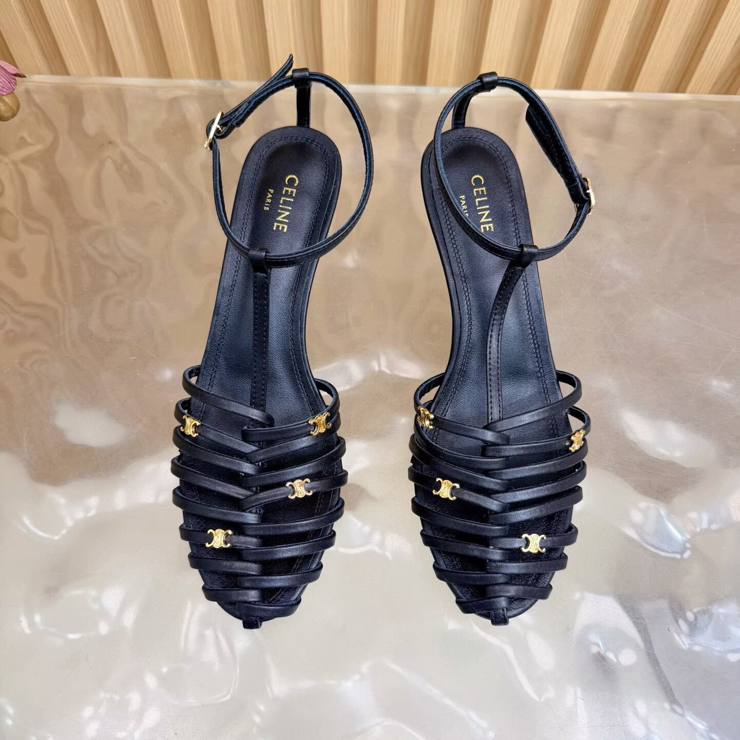 ua Ce**e cage heeled sandal 6cm heel