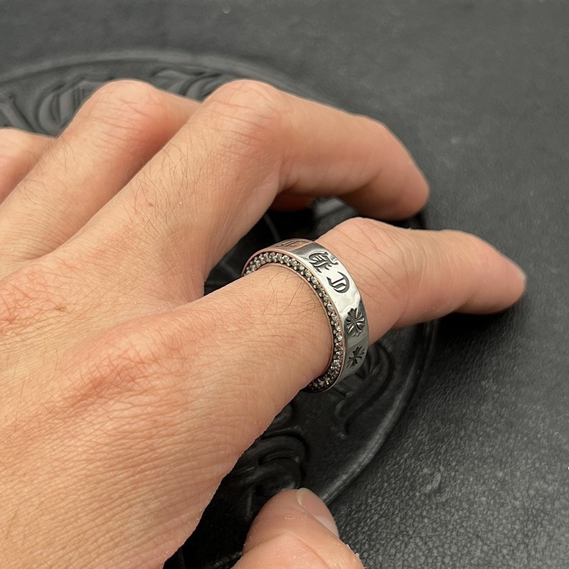 ch**me he**ts Di*m*nd-encrusted cross ring