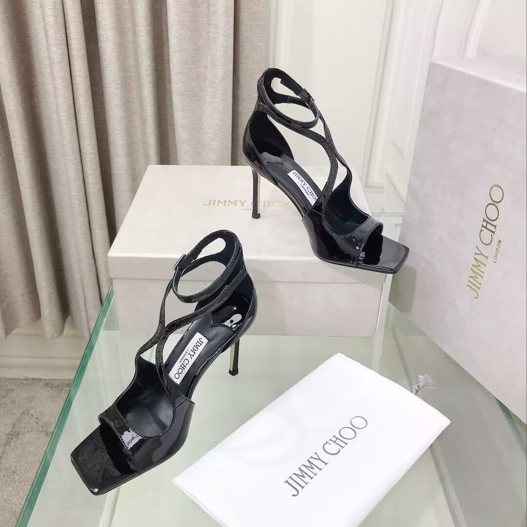 ua Ji*y Ch* azia patent leather high-heeled sandals 8.5cm heel