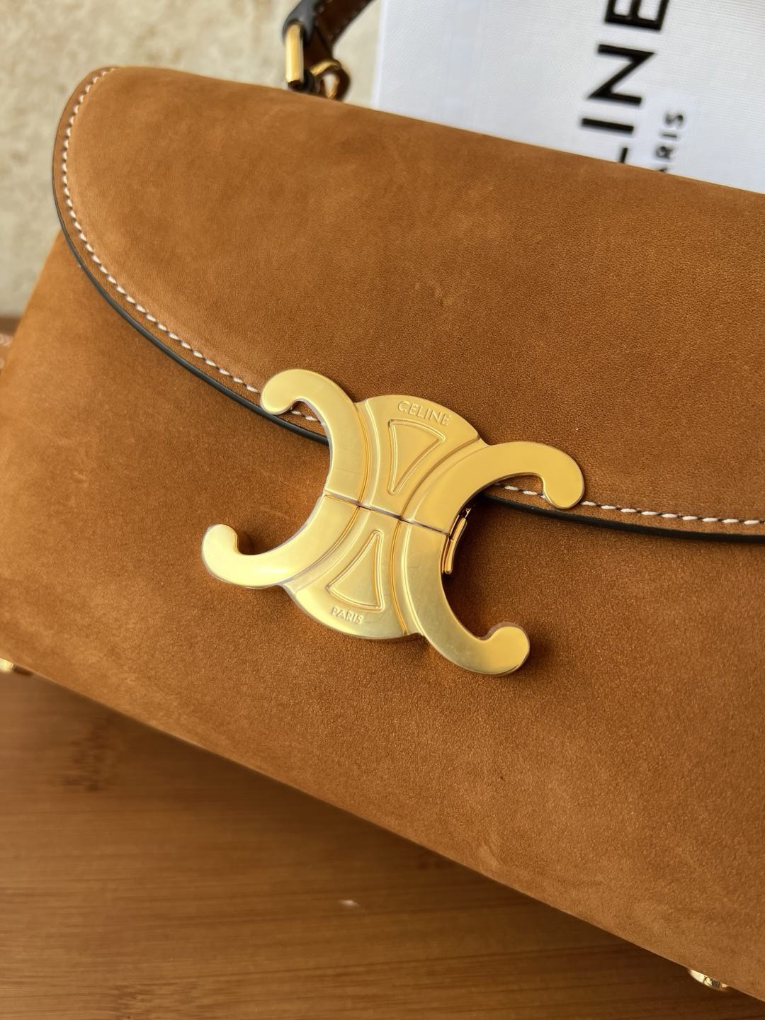 Ce**e teen nino bag in nubuck calfskin 20.5x13x8cm