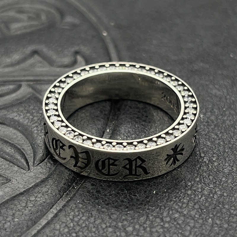 ch**me he**ts Di*m*nd-encrusted cross ring