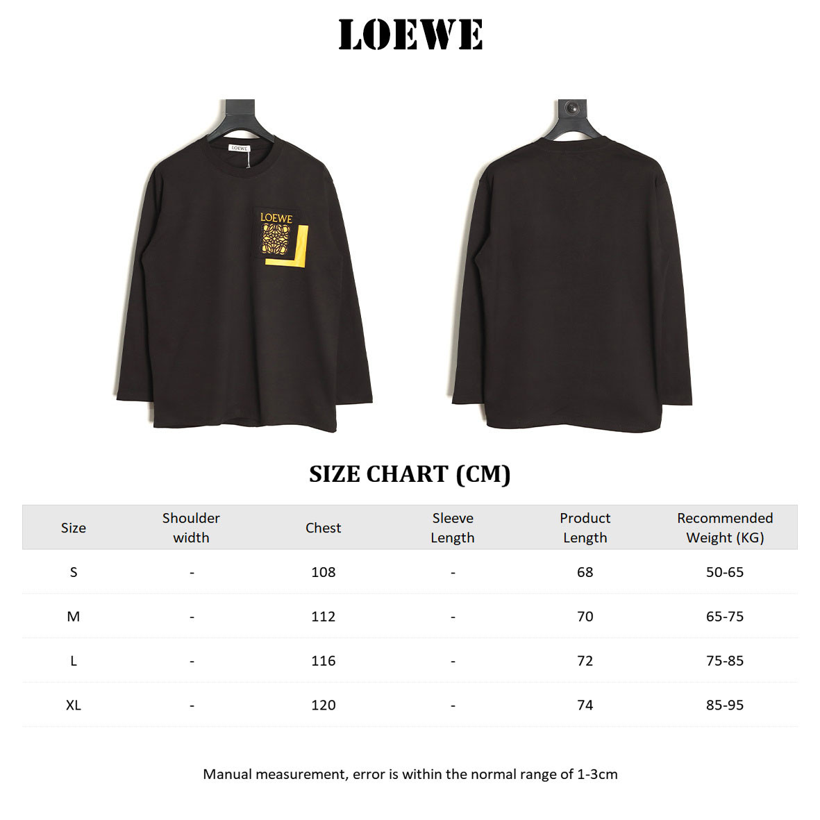 L0ew* 25fw long-sleeved t-shirt