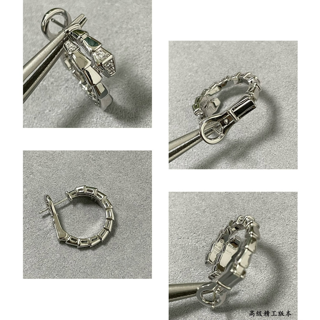 B*l*ai head and tail drill snake earrings