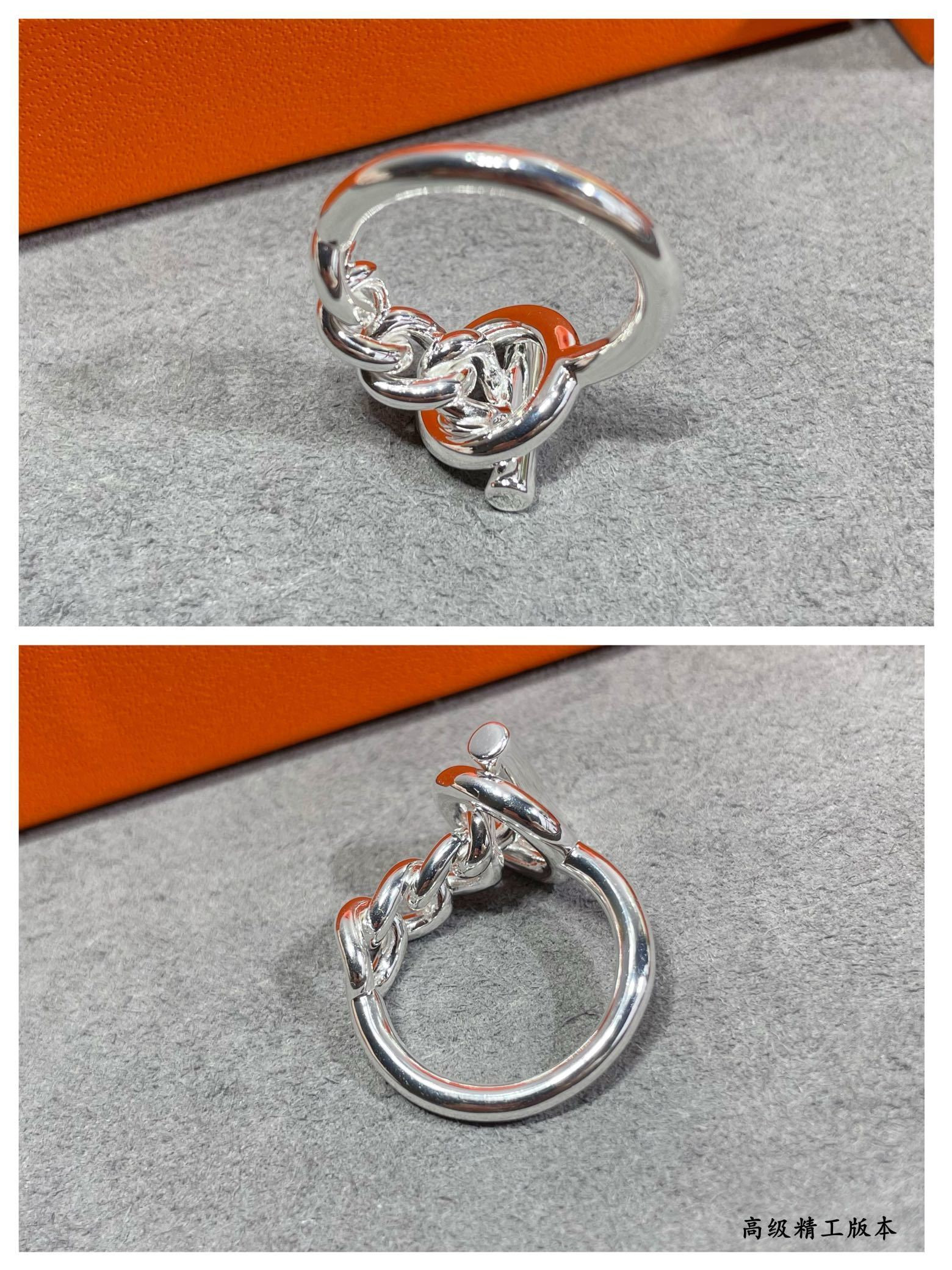 H**mes ot chain ring ag925