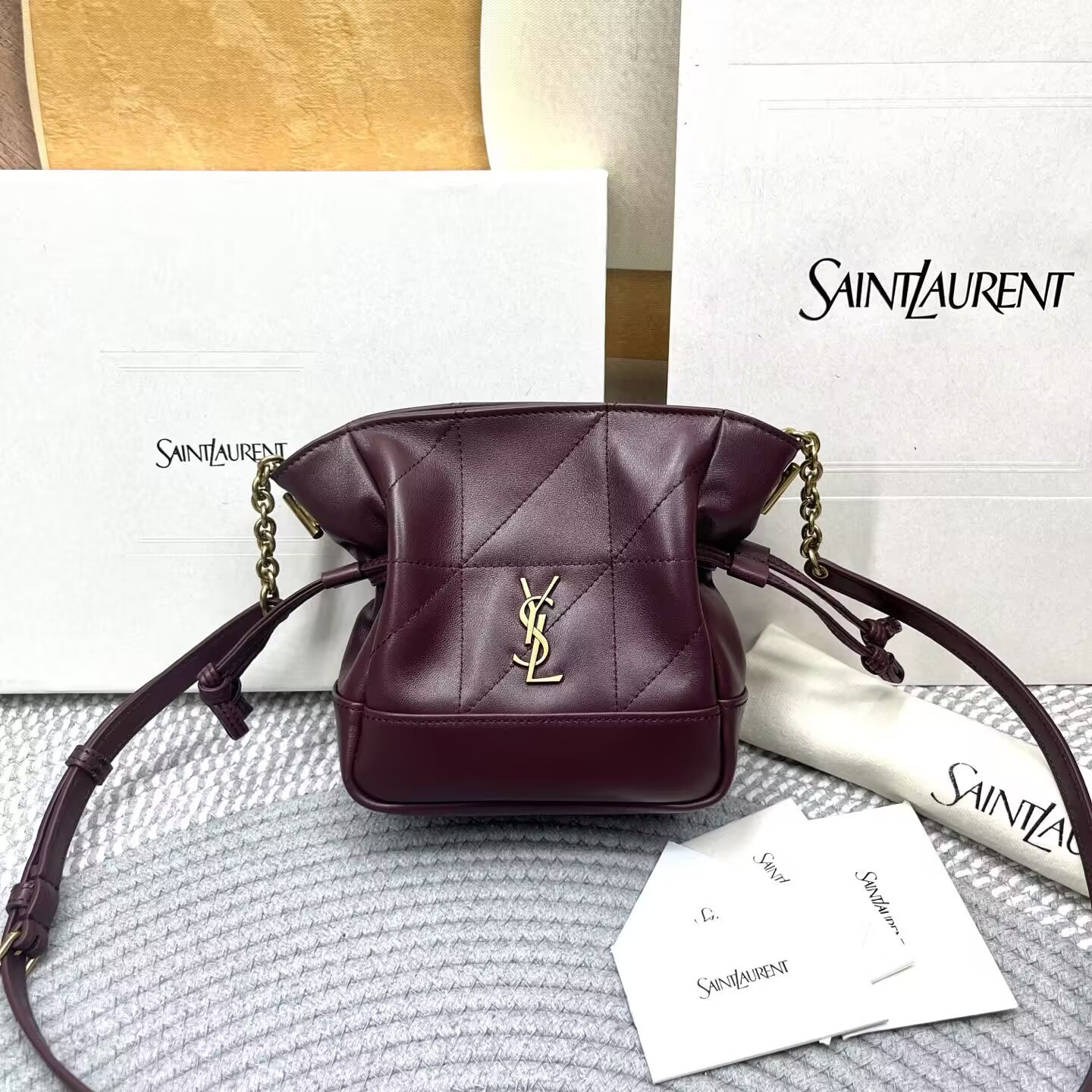 Y*L jamie mini shoulder pouch in lambskin 14.5x15.5x8cm