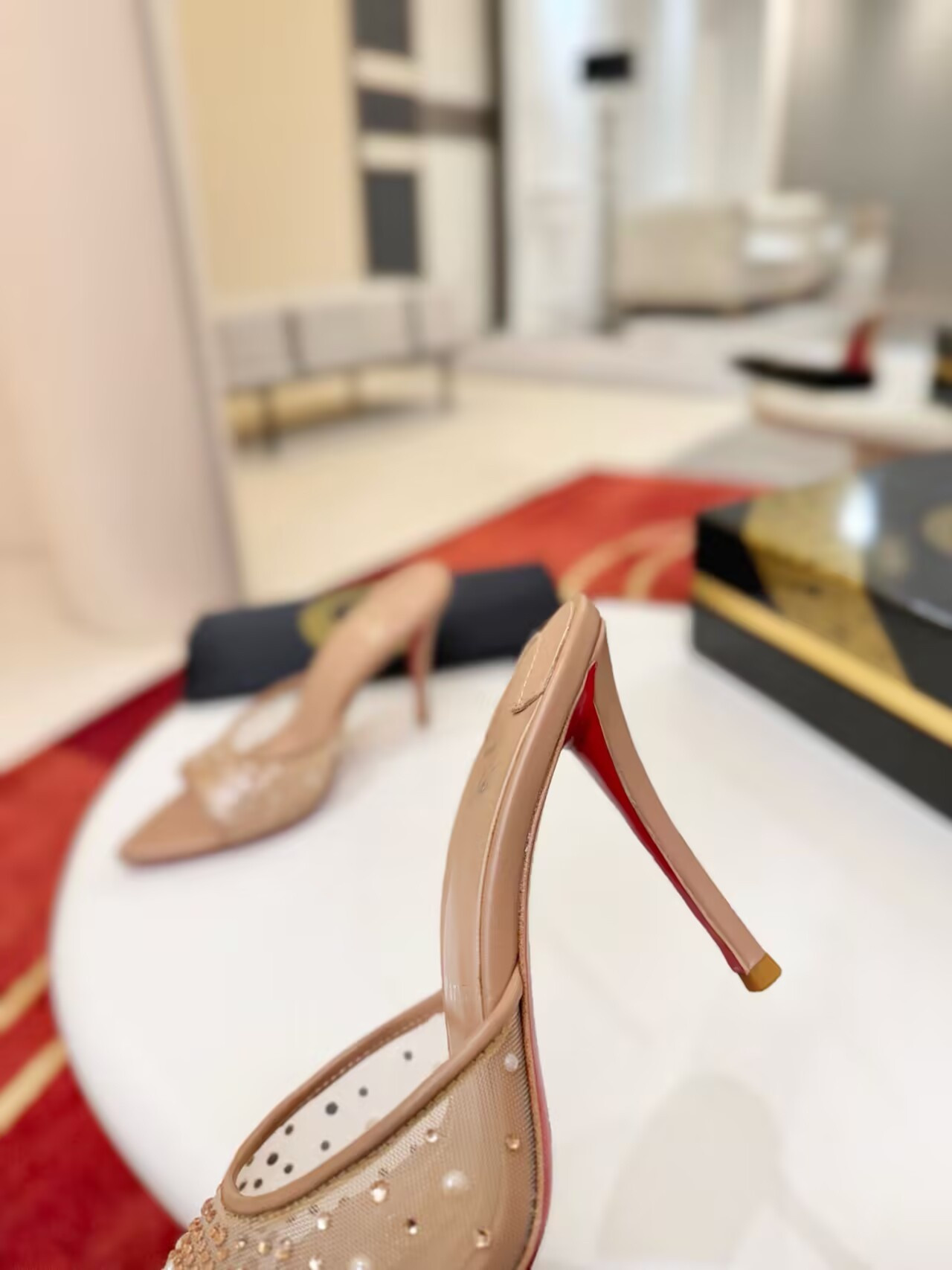 ua Ch**an louboutin miss z mule 10cm heel