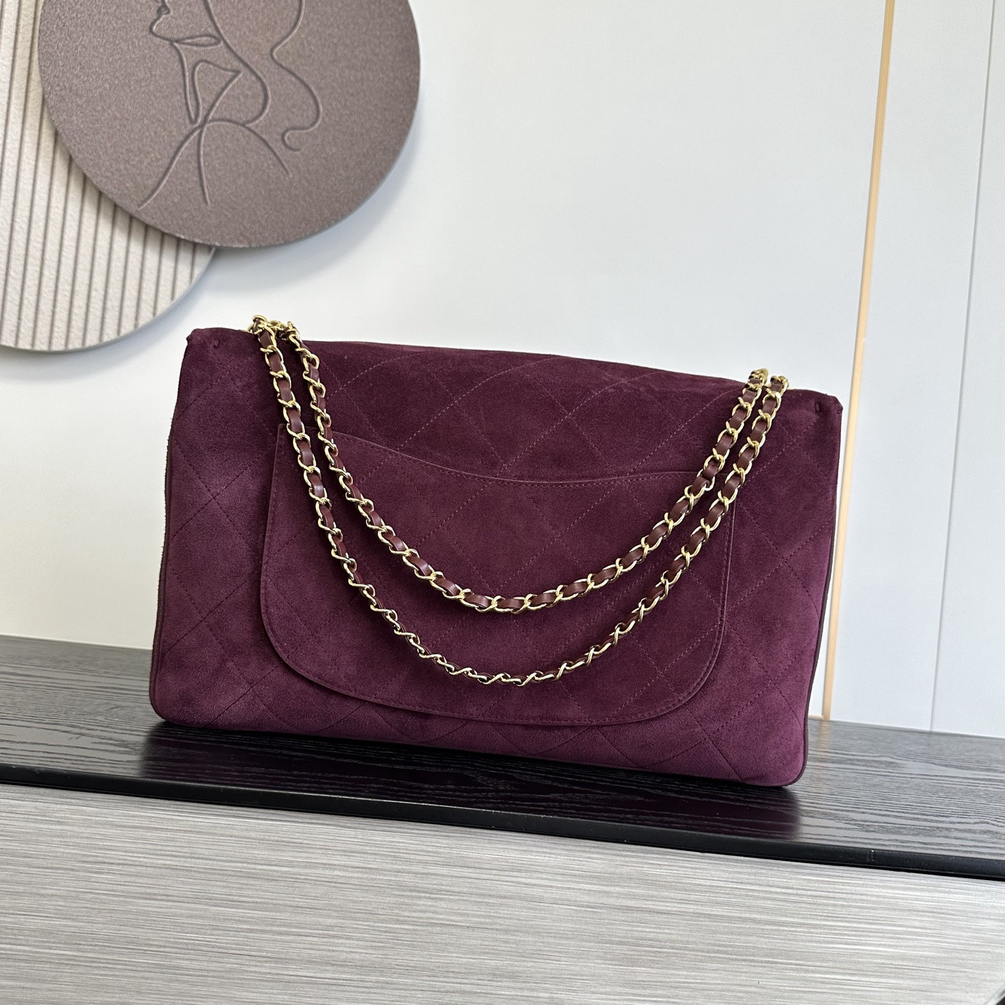Ch*el flap bag as6234 38.5x26x11cm