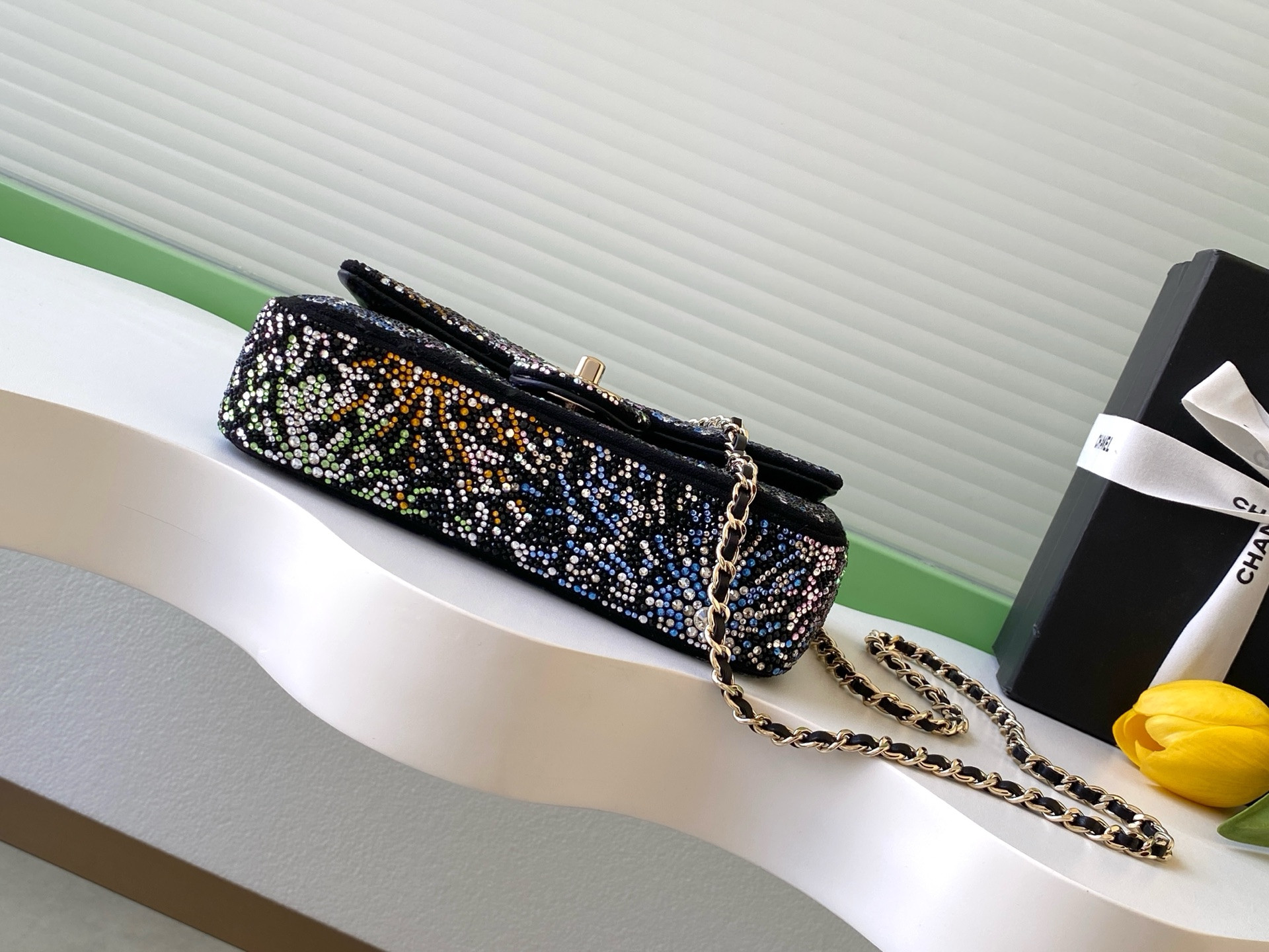 Ch*el evening bag 13x21x8cm
