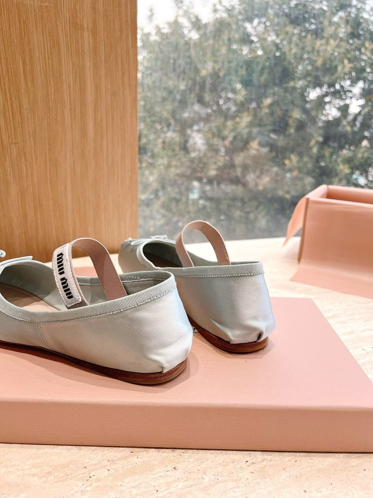 UA Miu Miu Satin Ballerinas
