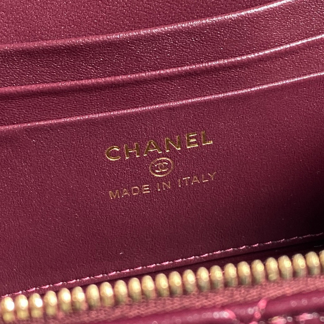 Ch*el clutch with chain 9.5x 17x 8cm