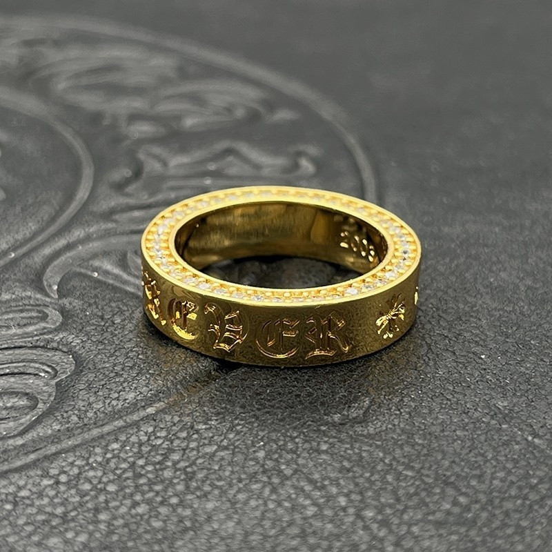 ch**me he**ts Di*m*nd-encrusted cross ring