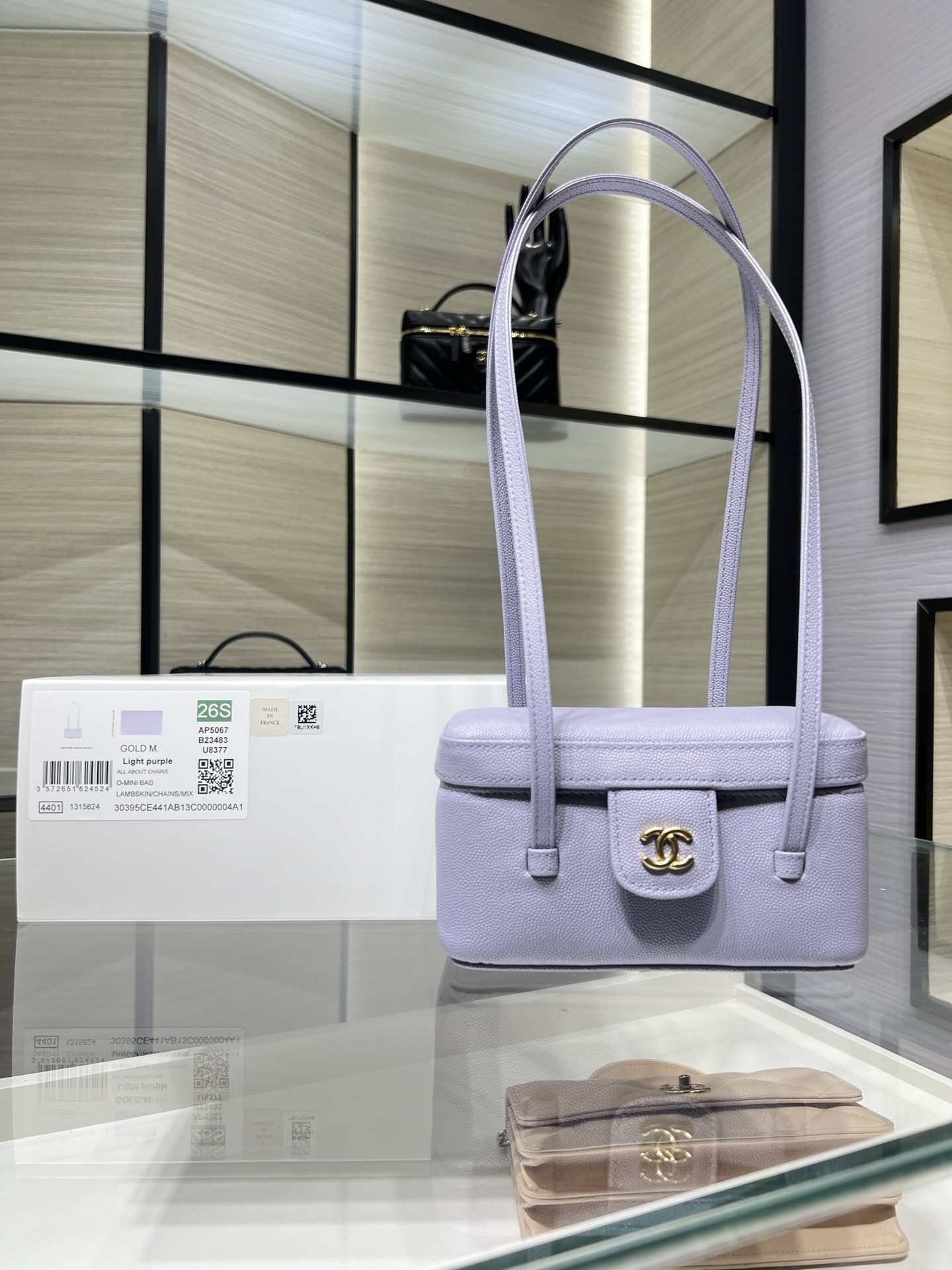 Ch*el preppy coco long box bag ap5067 17x9.5x8cm