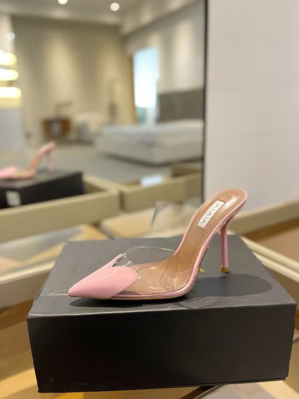 UA ALAÏA Le Coeur Mule Heart-Toe Slingback Pump 10.5cm Heel