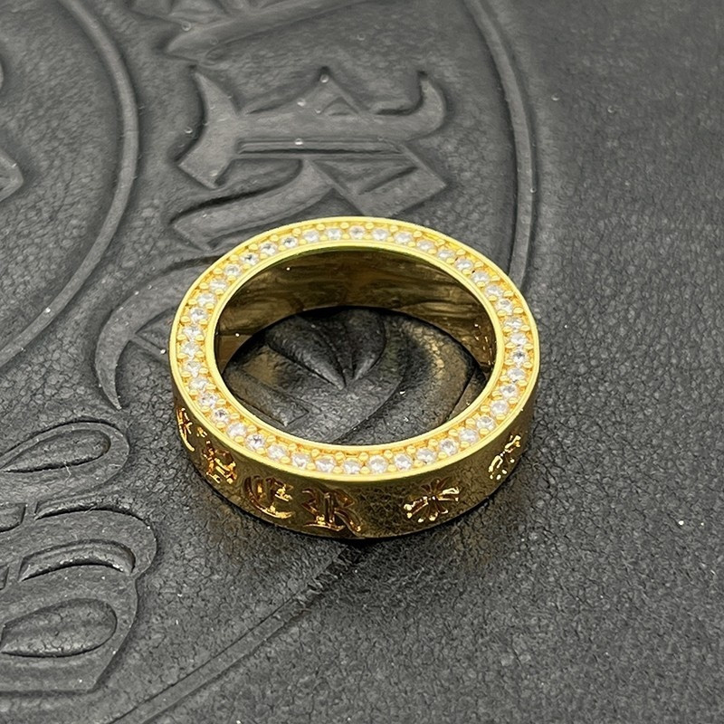 ch**me he**ts Di*m*nd-encrusted cross ring