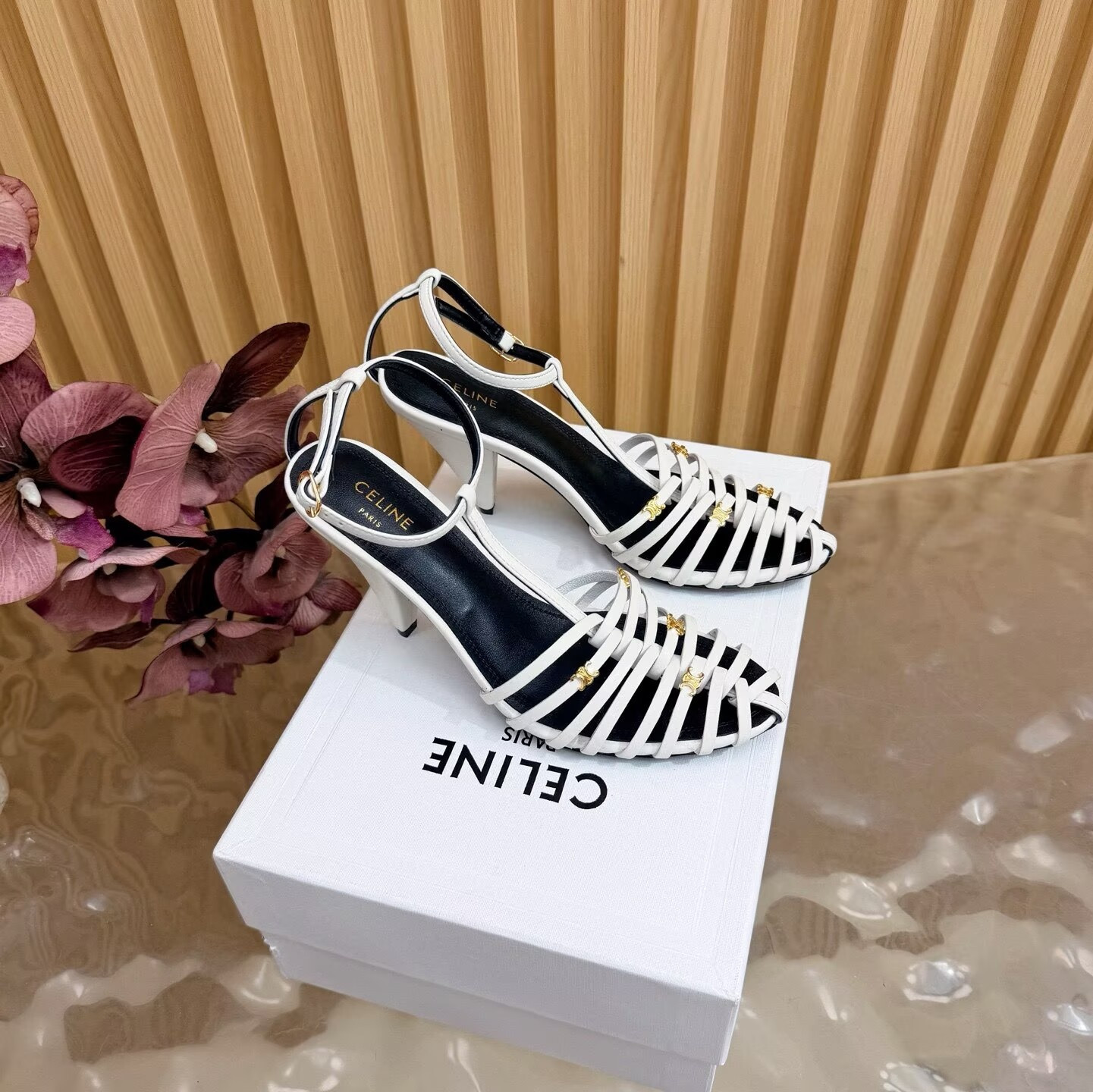 ua Ce**e cage heeled sandal 8.5cm heel