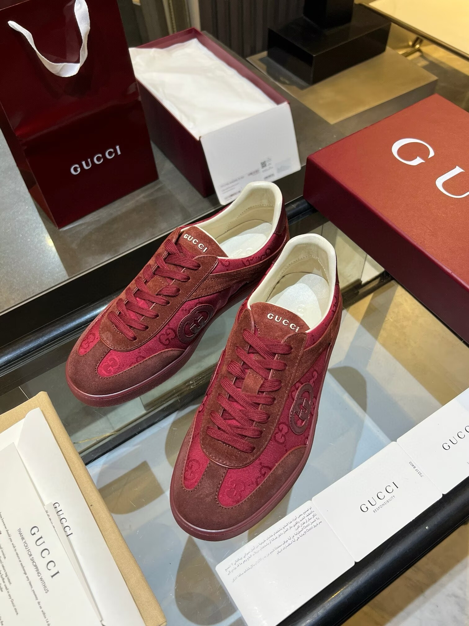 ua G*u*i g75 sneaker rosso ancora