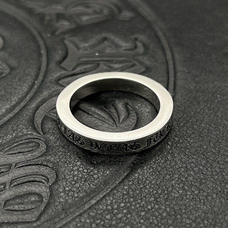 Ch**me He**ts 3mm cross and sanskrit ring