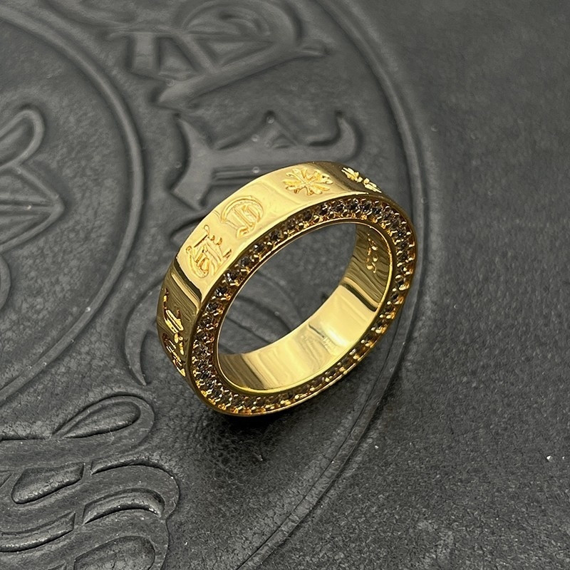 ch**me he**ts Di*m*nd-encrusted cross ring