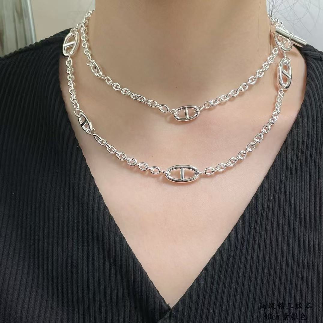 H**mes necklace chain length 80cm