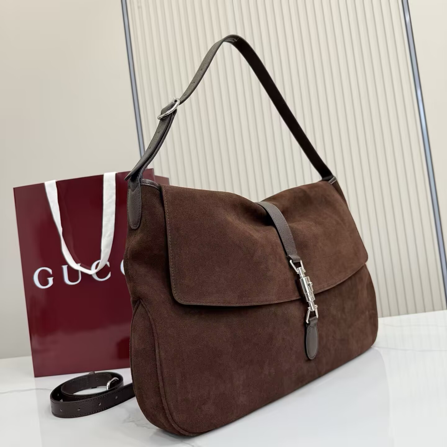 G*u*i jackie flap large crossbody bag without box 43x29x5cm