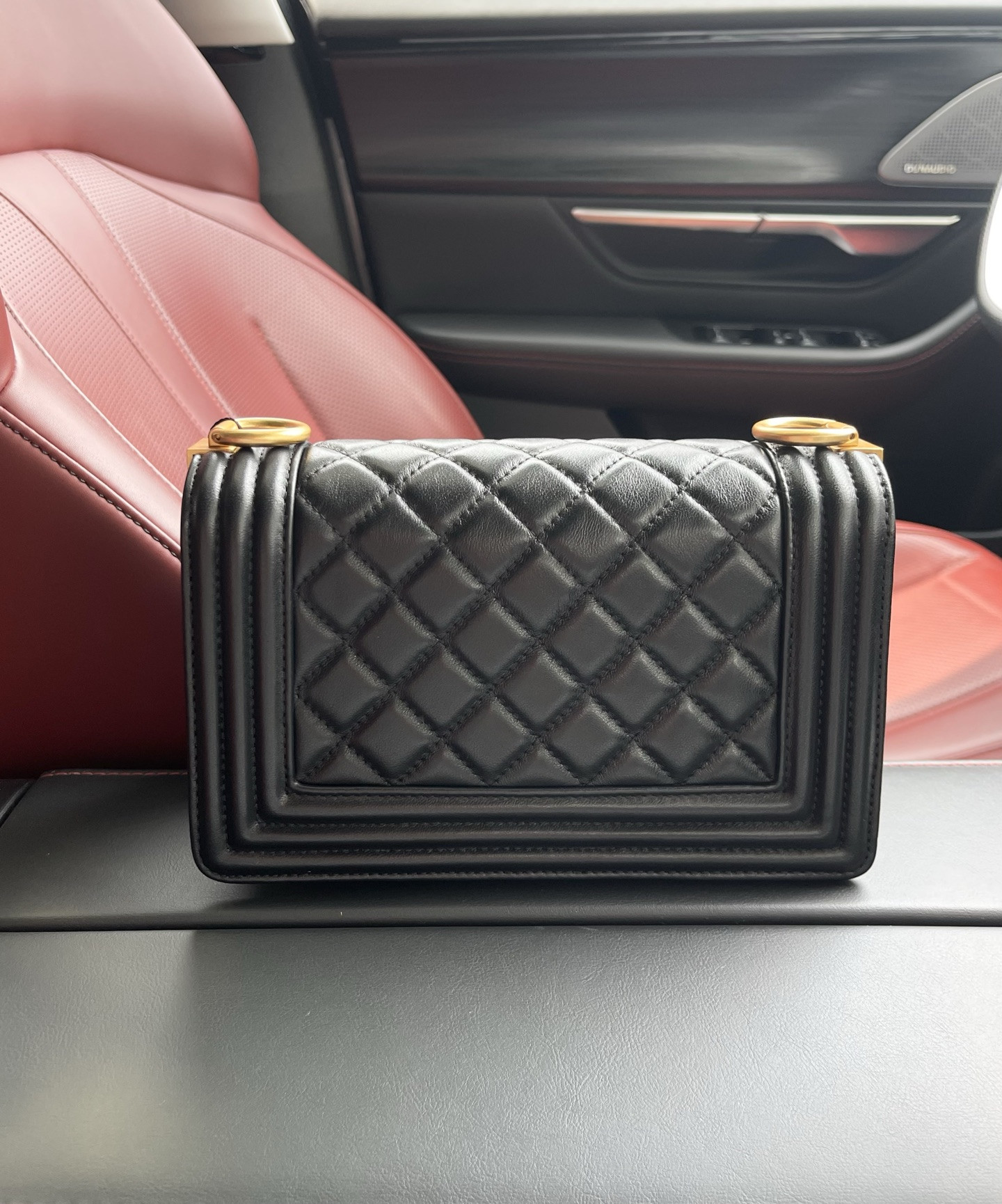 Ch*el small boy handbag a67085 12x20.5x8.5cm