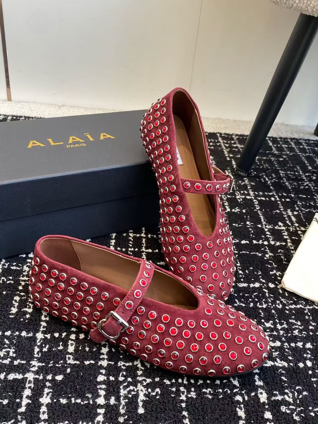 UA ALAÏA STRASS BALLET FLATS