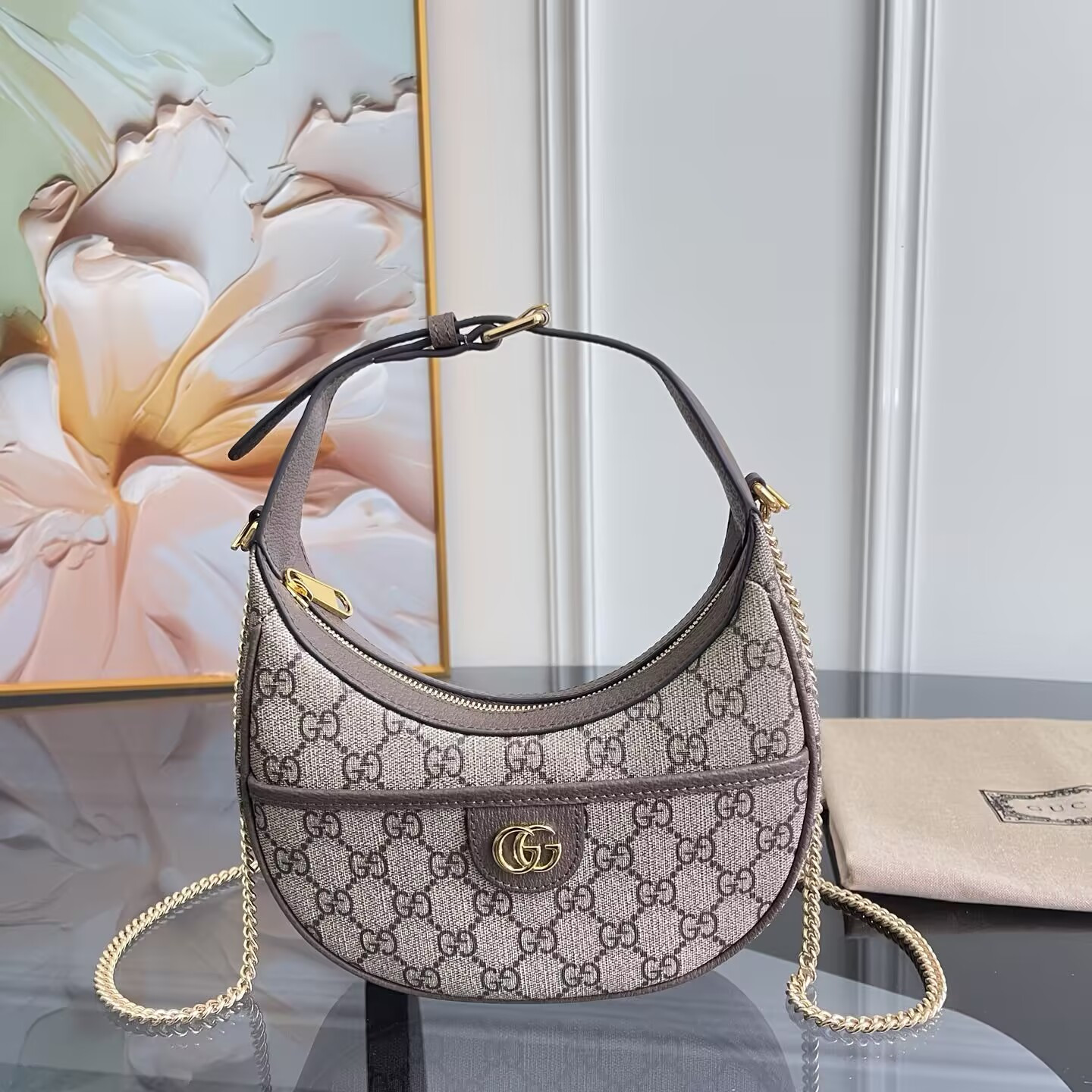 G*u*i ophidia mini gg canvas shoulder bag 20x14.5x4cm