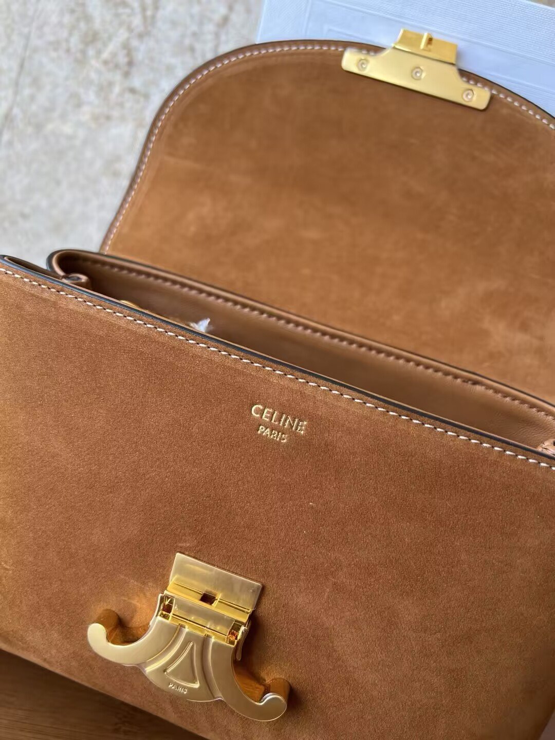 Ce**e teen nino bag in nubuck calfskin 20.5x13x8cm