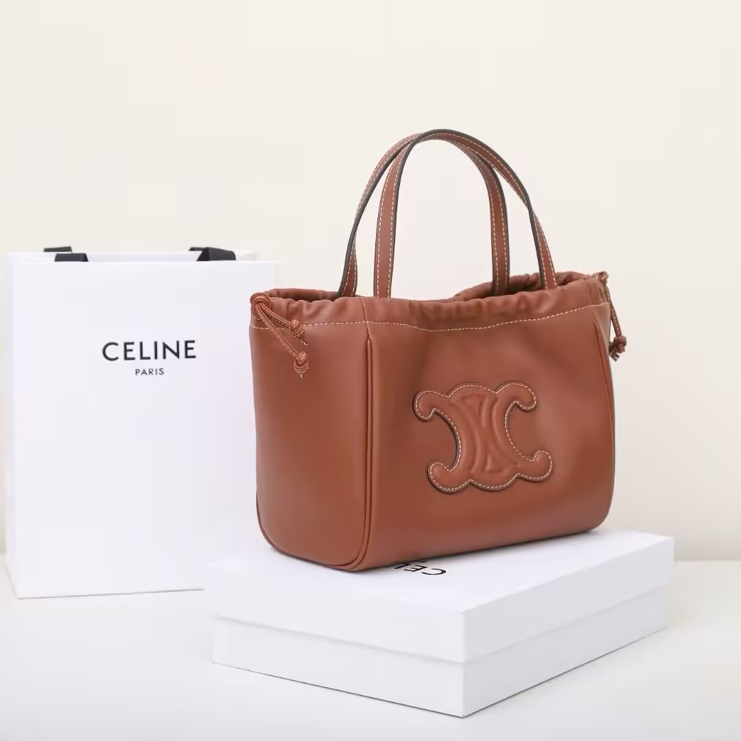 Ce**e cabas drawstring triomphe bag 22x17x15cm