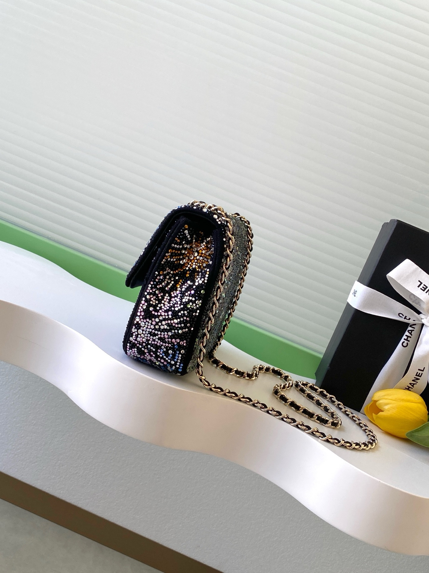 Ch*el evening bag 13x21x8cm