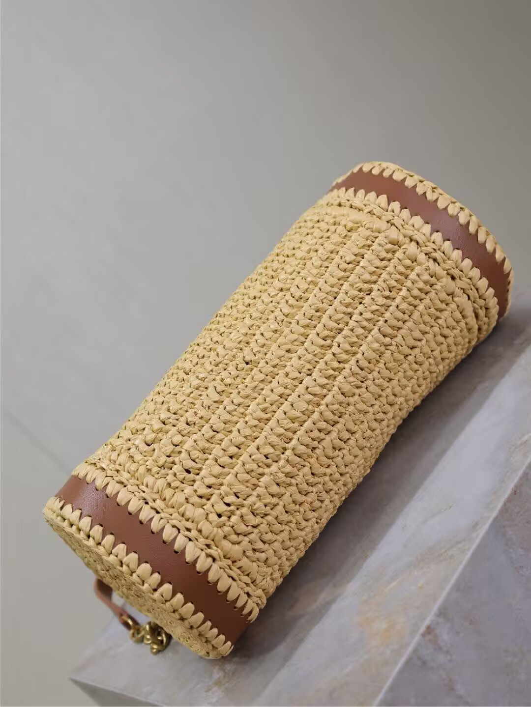 Y*L cassandre small cylindrical woven bag 30x12x10cm