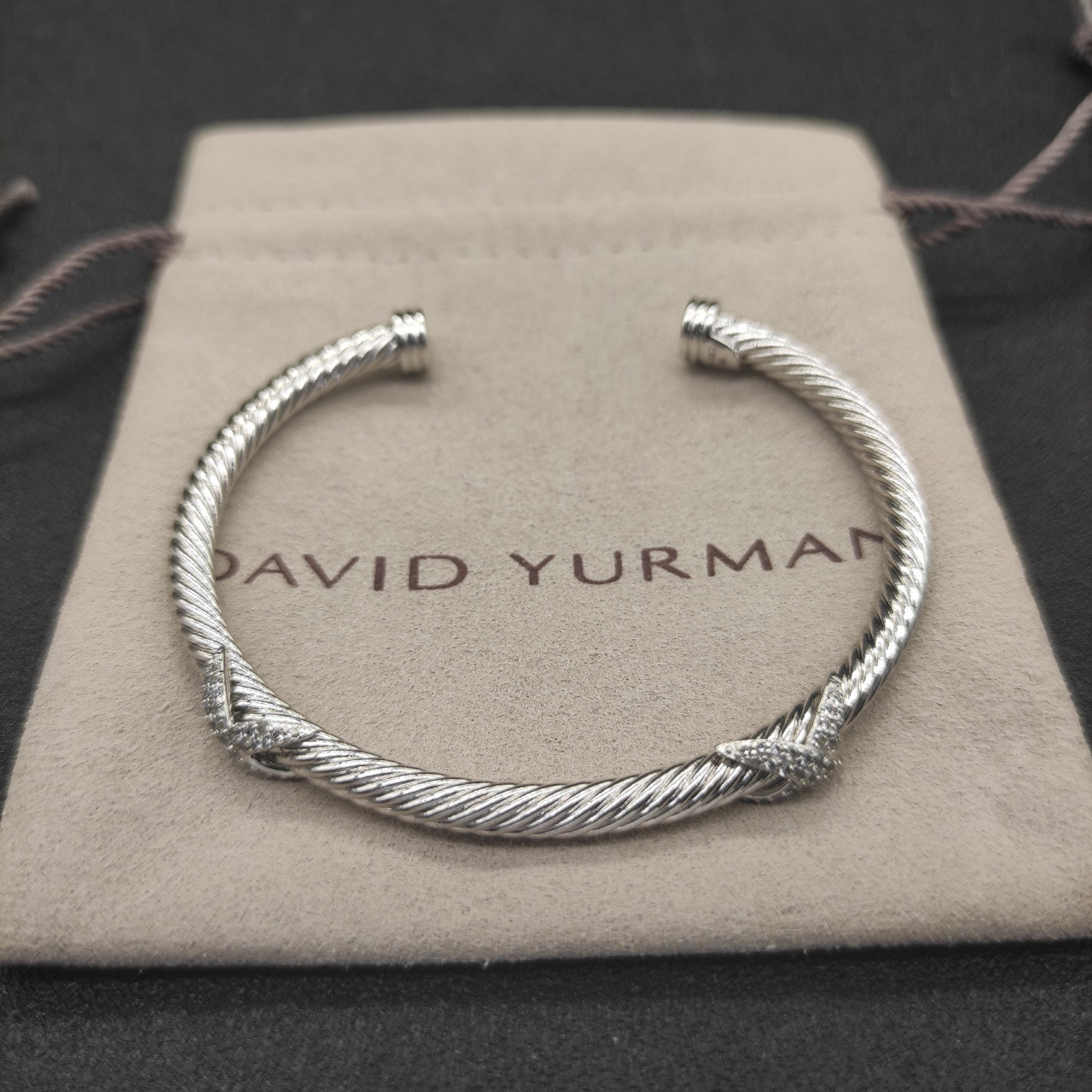 dau1d Yvrm*n 4mm full di*m*nd x bracelet (wrist circumference 15-20cm)