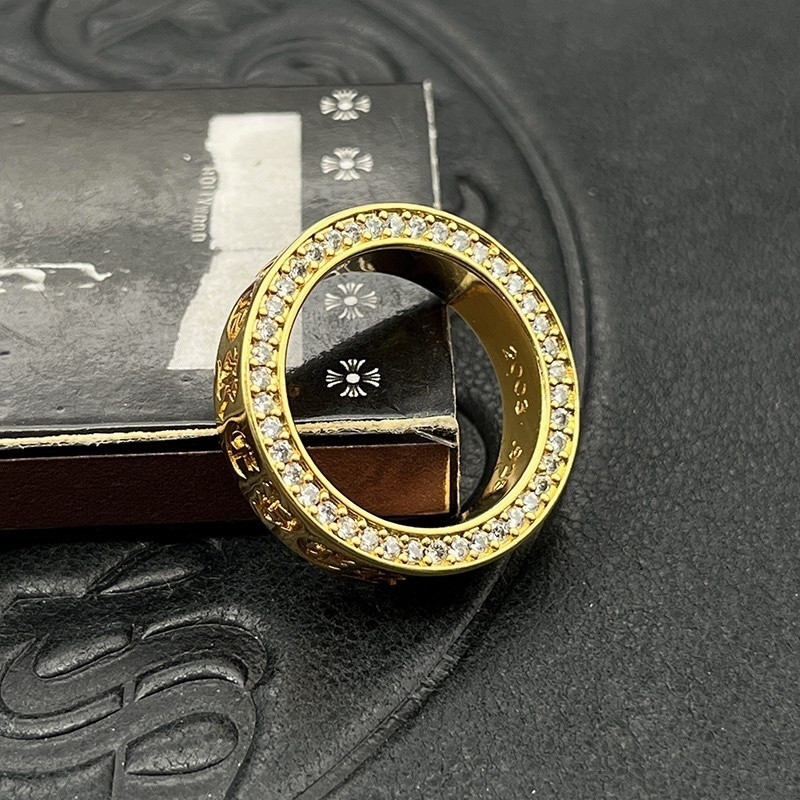 ch**me he**ts Di*m*nd-encrusted cross ring