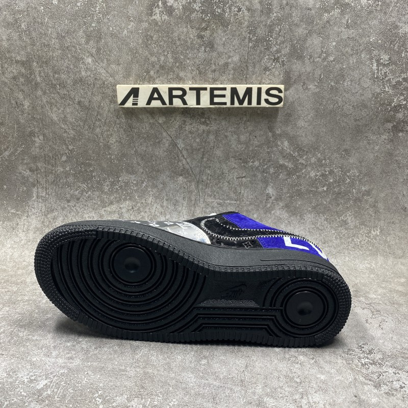 1V x Nike Air Force 1 Low By Virgil Abloh Black Metallic Silver