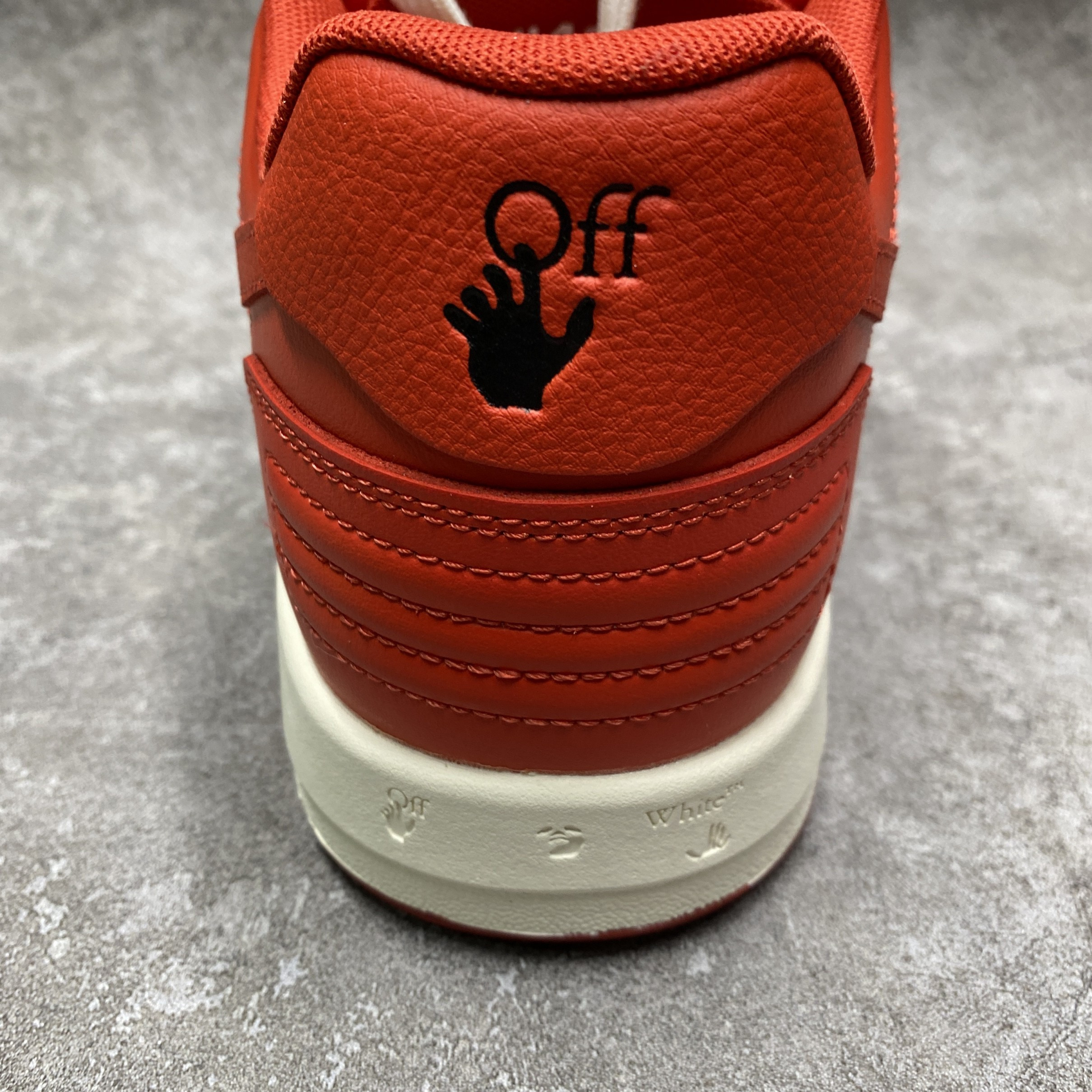 OFF-WHITE Out Of Office OOO Low Tops Red