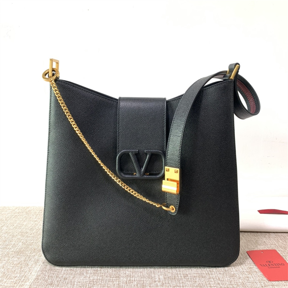 Va1e*ntin0 garavani vsling hobo bag black