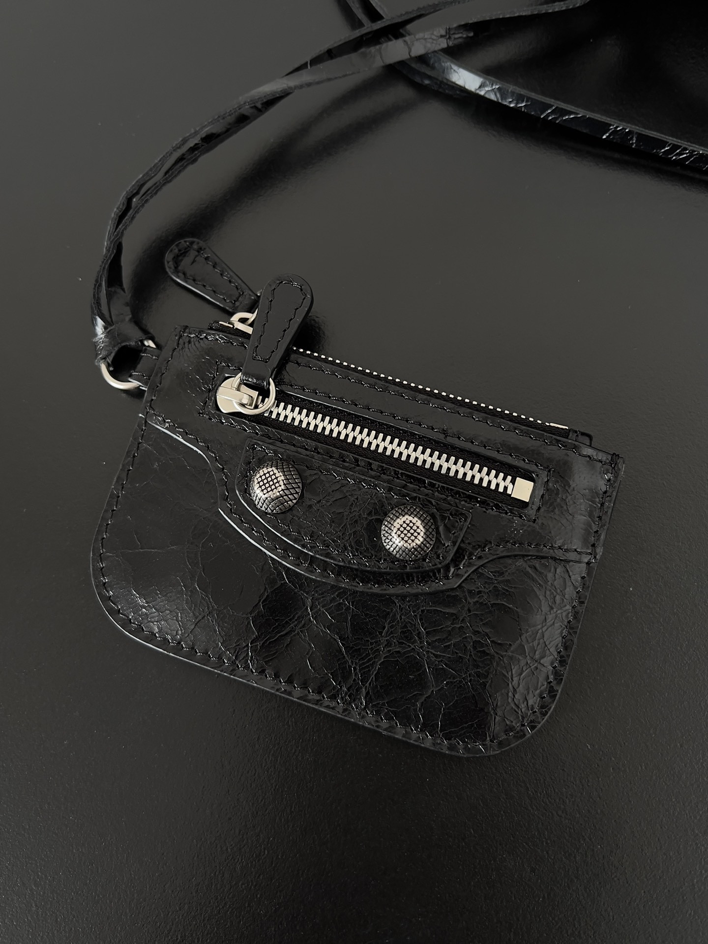 Ba*len*cia*ga le cagole mini flap bag in black 20 x 14 x 5 cm