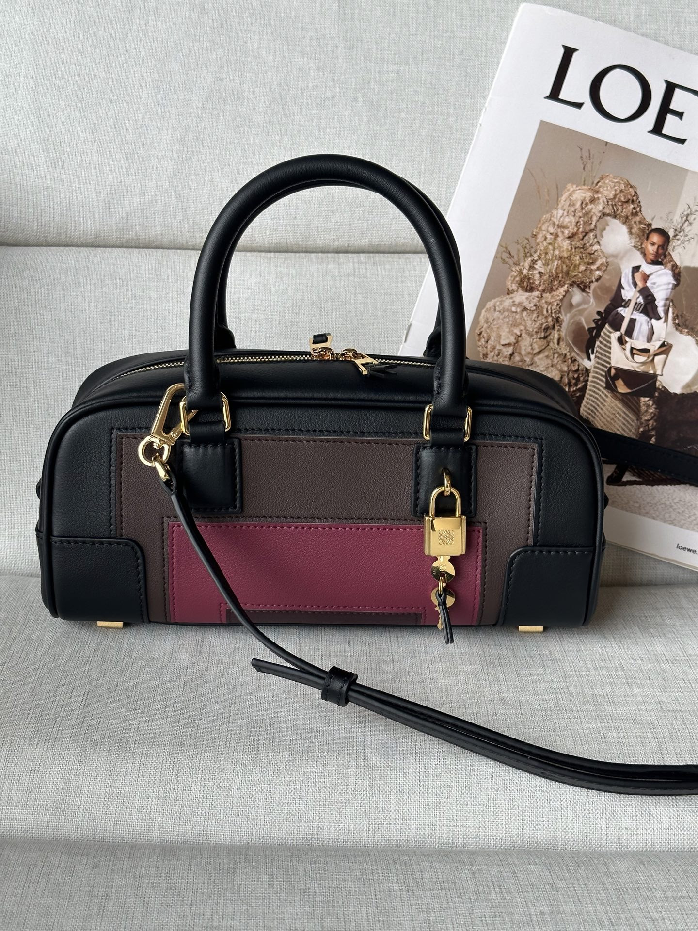 L0ew* x albers amazona 23 cropped bag in nappa calfskin 23x11x10cm