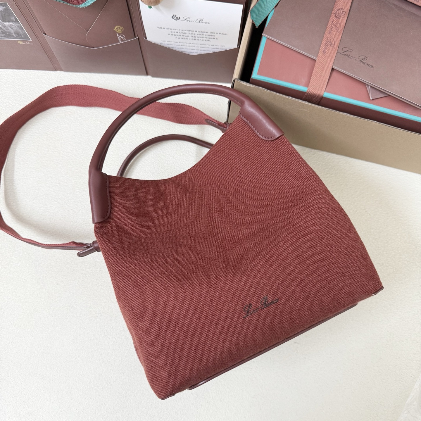 L**o p*ana large bale cotton bag 24x20x27cm