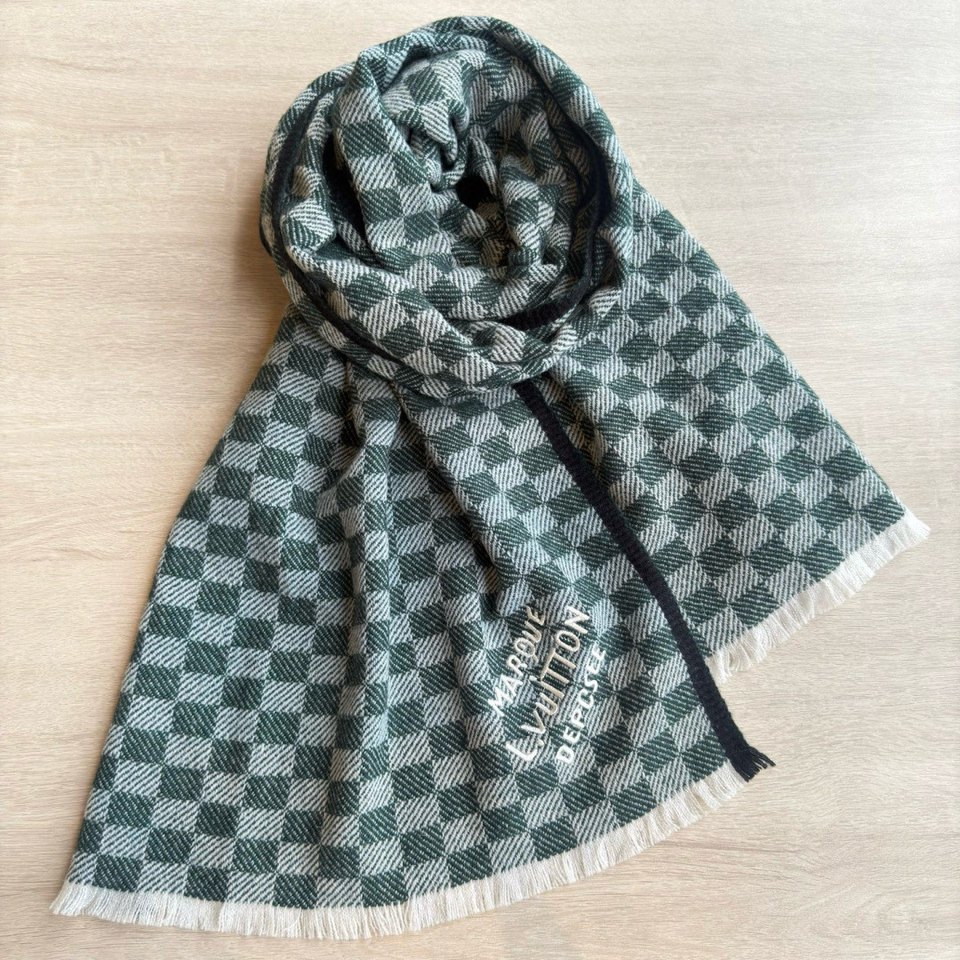 l0*is V*t0n check scarf 45x190cm