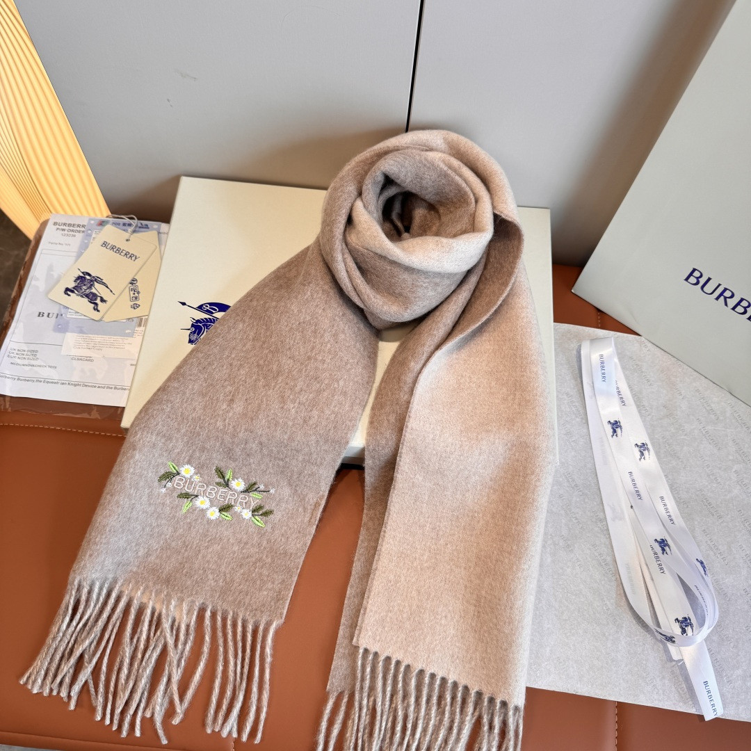 B**rry double-sided scarf 30x200cm 100% cashmere