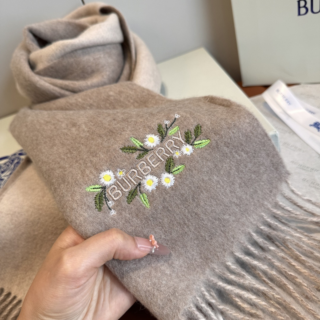 B**rry double-sided scarf 30x200cm 100% cashmere