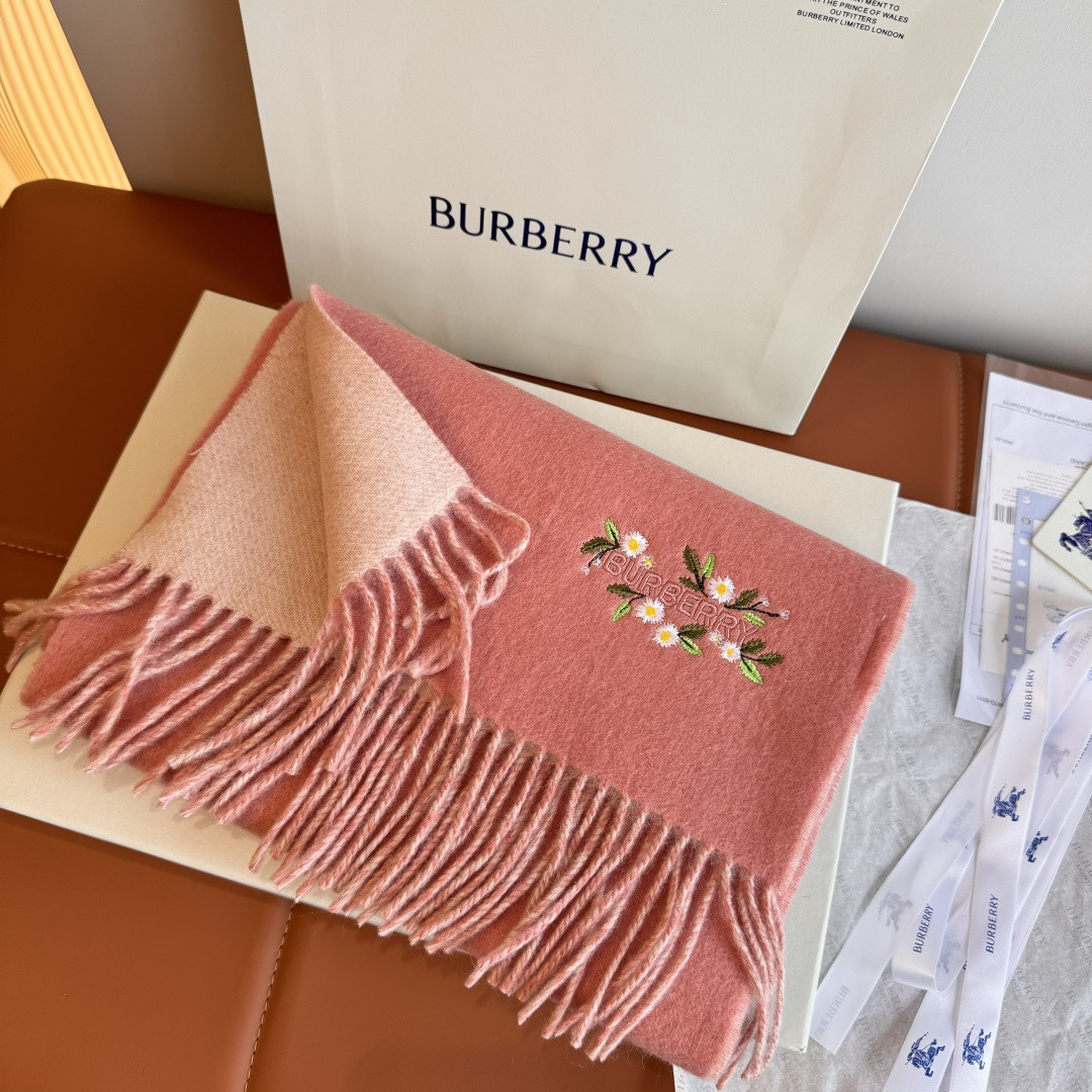 B**rry double-sided scarf 30x200cm 100% cashmere