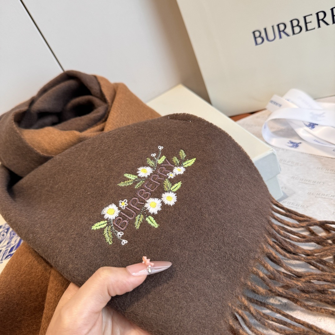 B**rry double-sided scarf 30x200cm 100% cashmere