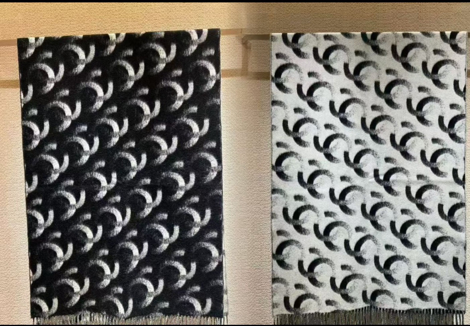Ch*el scarf 65x210cm 100% cashmere